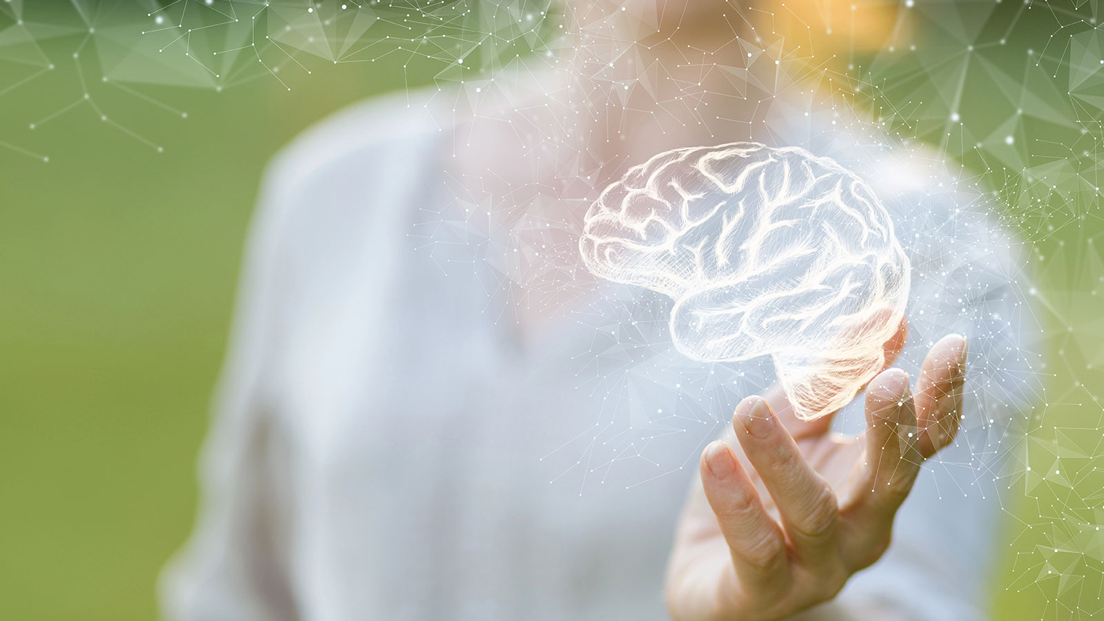 QEEG brain mapping glow background